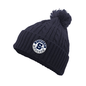 CABLE KNIT POM BEANIE