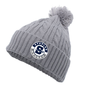 CABLE KNIT POM BEANIE