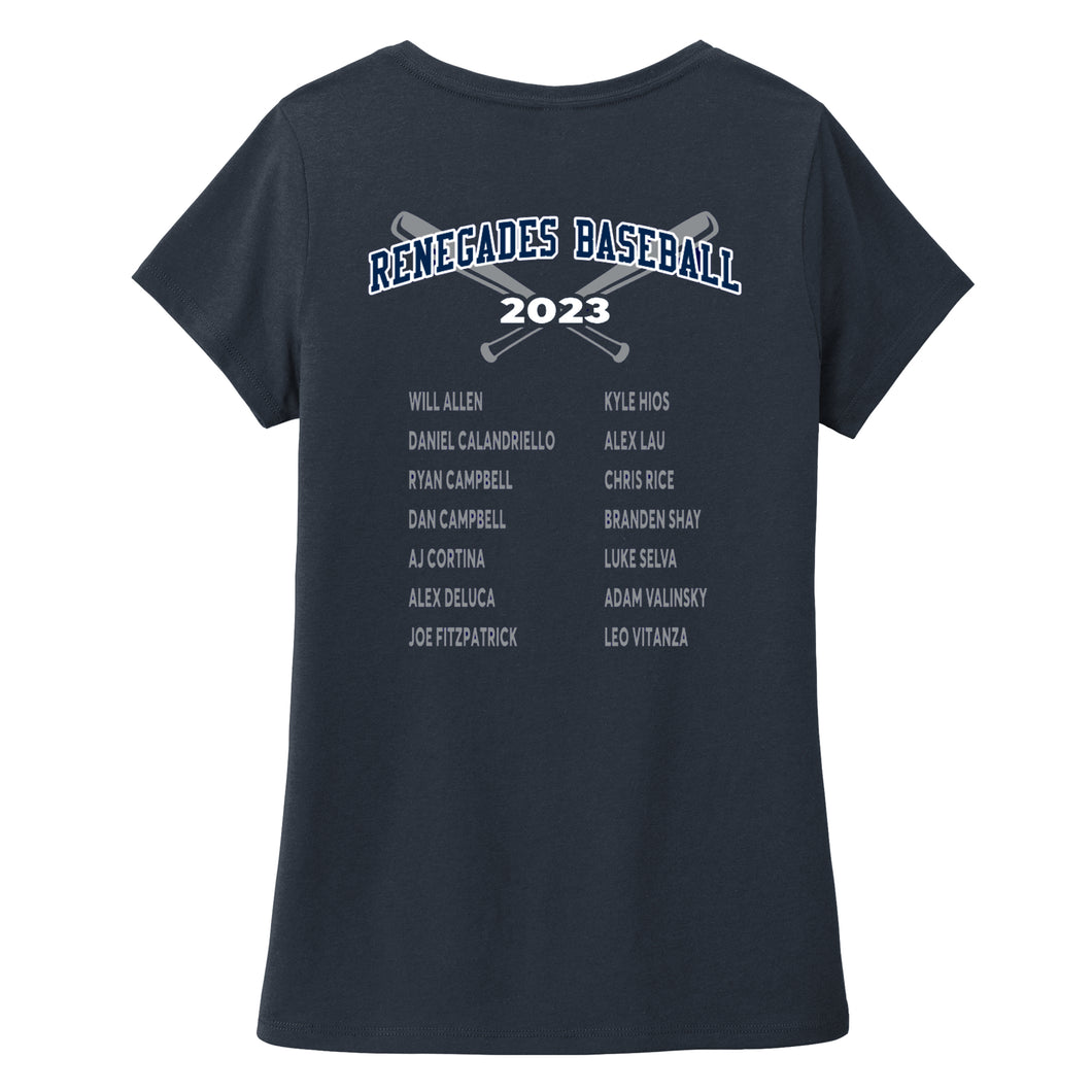 WOMENS TRI BLEND V-NECK ROSTER TEE