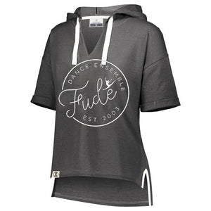 LADIES SHORT SLEEVE HOODIE