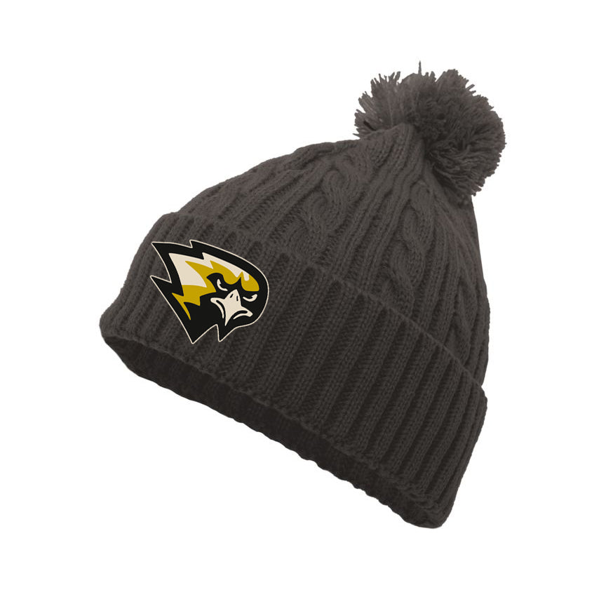 CABLE KNIT POM-POM BEANIE