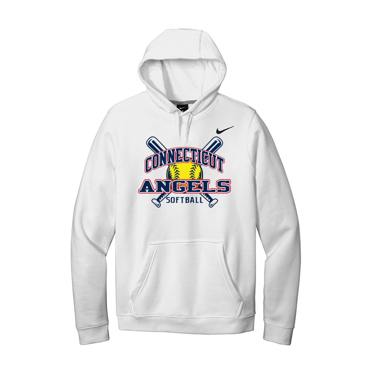 NIKE CLUB FLEECE HOODIE - WHITE â Fairfield Sports